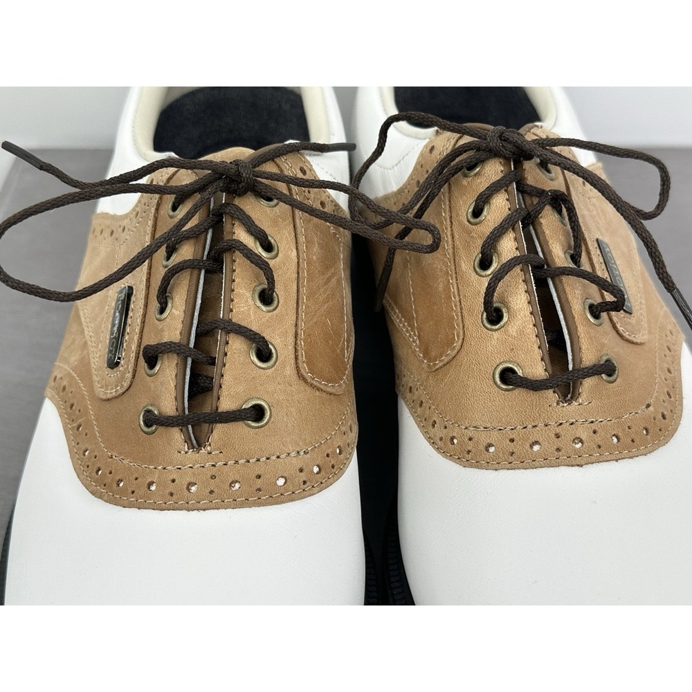 Footjoy Dryjoys Golf Shoes Aquaflex Leather Traction Waterproof Men's Size 10.5 - Picture 15 of 16